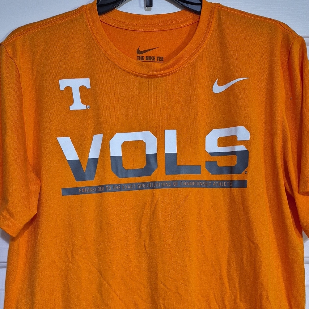 Tennessee Vols Volunteers Nike Tshirt Dri Fit Orange Short Sleeve